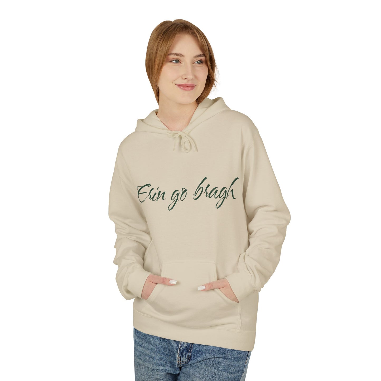 Ireland Forever Hoodie with Shamrock Design, Cozy Fleece Sweatshirt