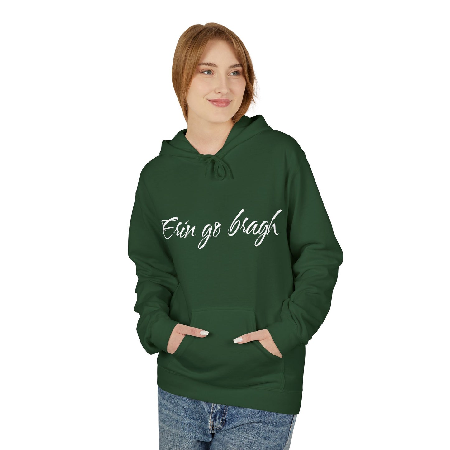 Ireland Forever Hoodie with Shamrock Design, Cozy Fleece Sweatshirt