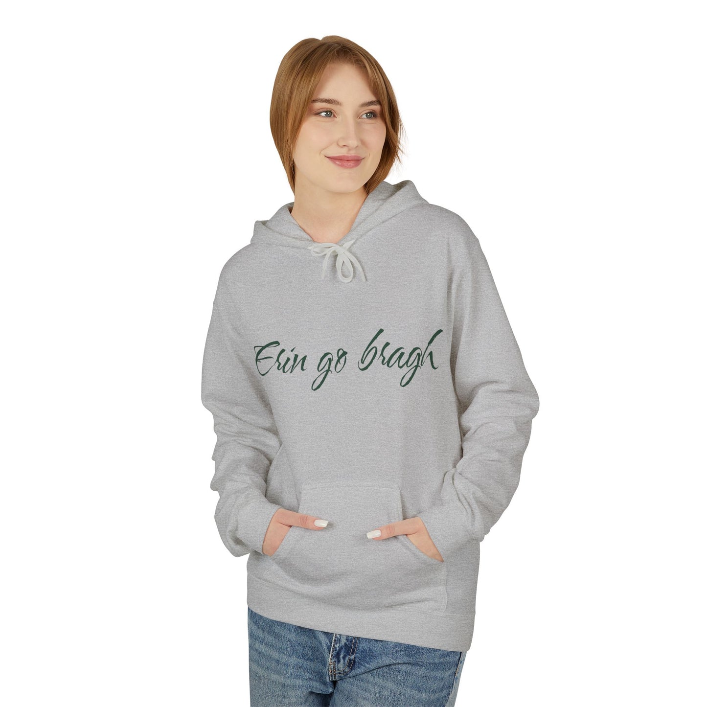 Ireland Forever Hoodie with Shamrock Design, Cozy Fleece Sweatshirt
