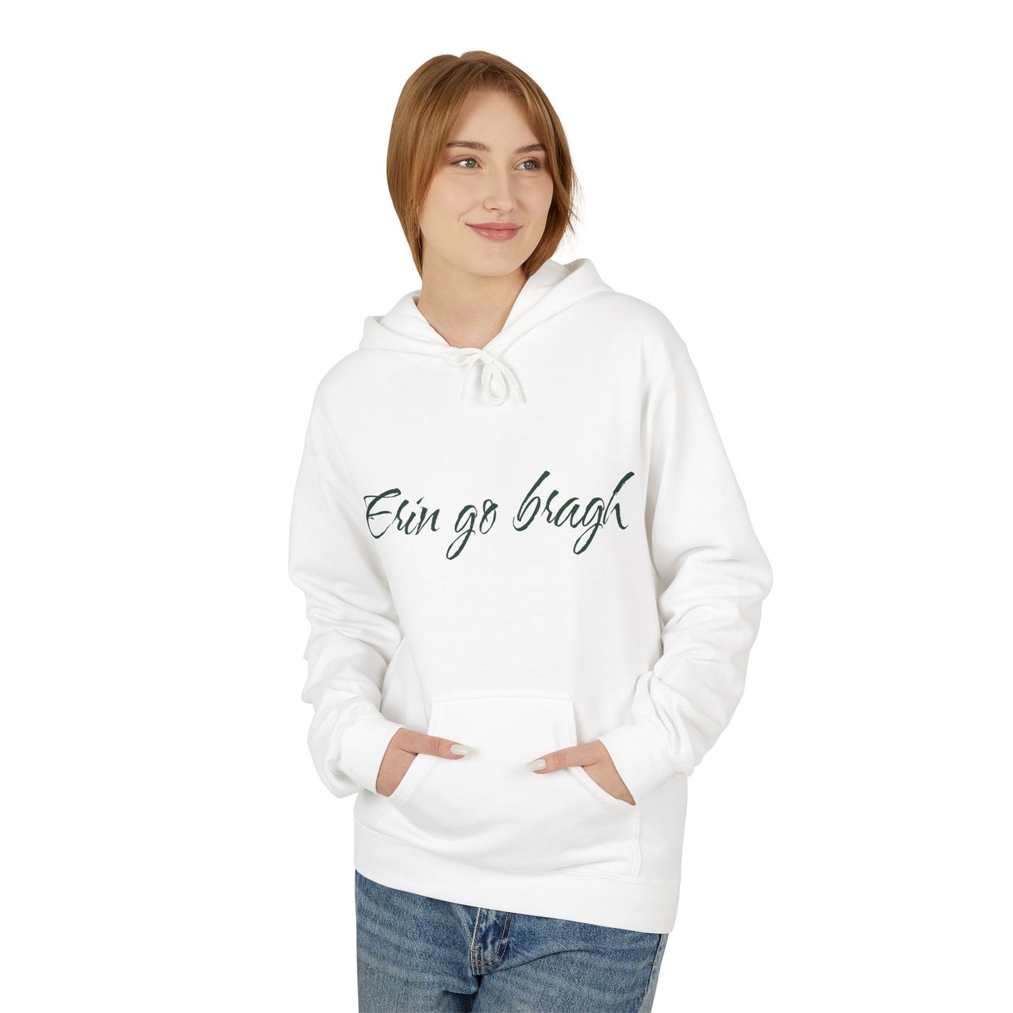 Ireland Forever Hoodie with Shamrock Design, Cozy Fleece Sweatshirt