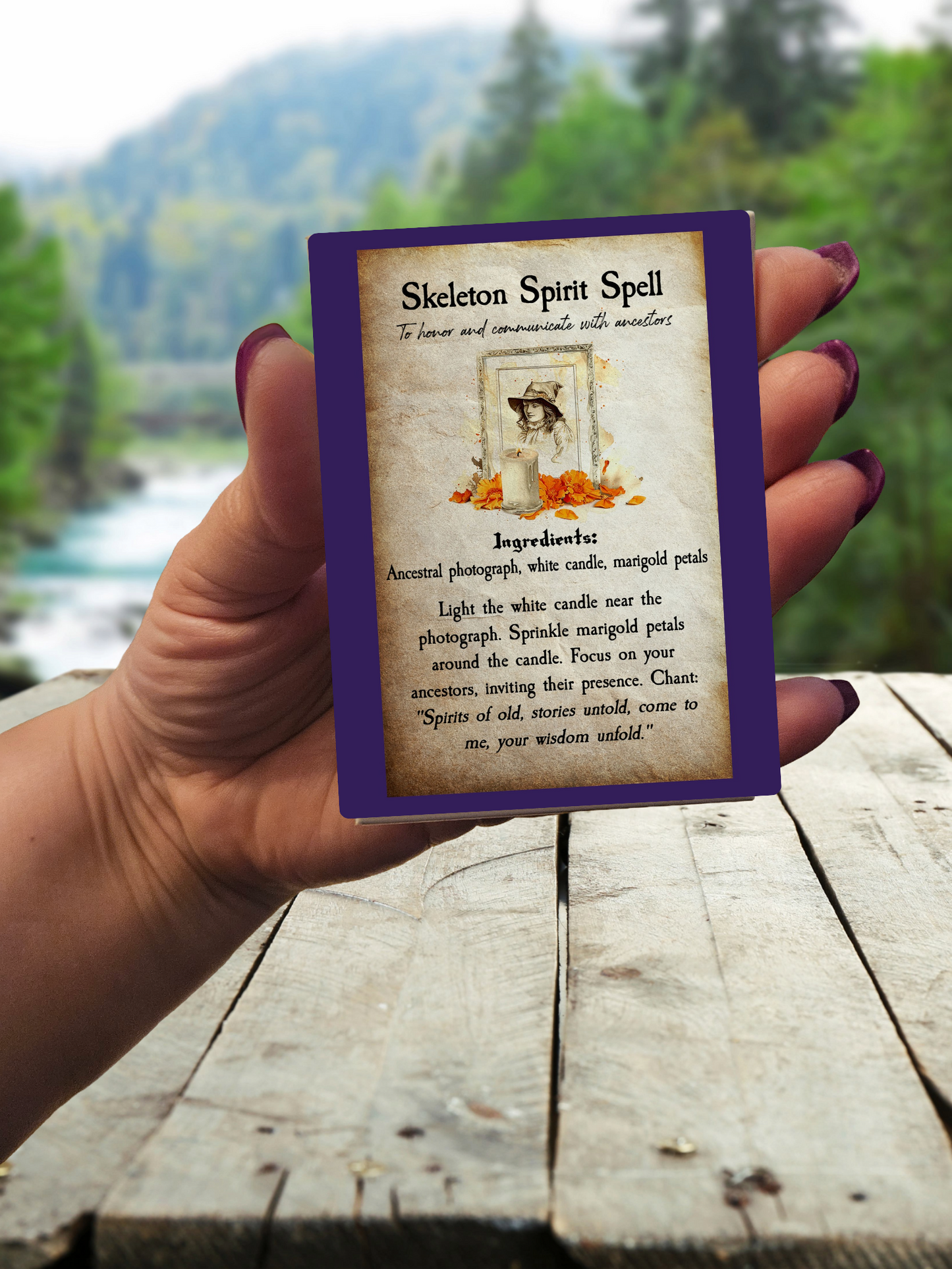 Halloween Spell Card Magnets Pre-made