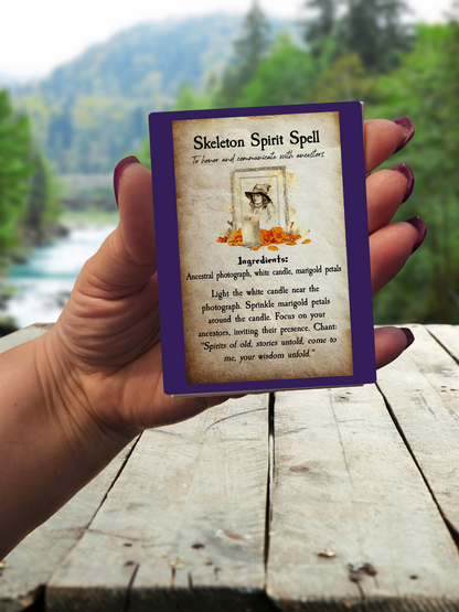 Halloween Spell Card Magnets Pre-made