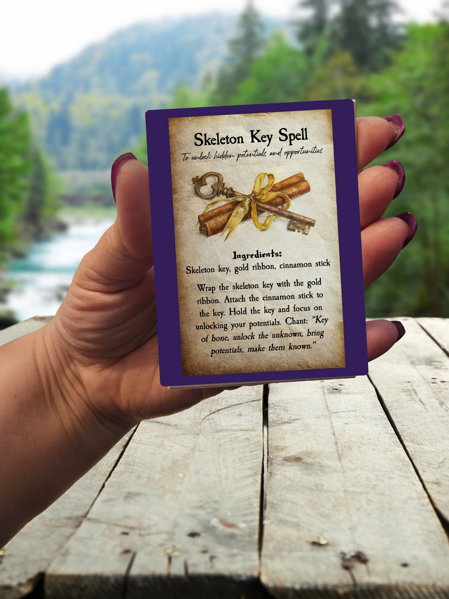 Halloween Spell Card Magnets Pre-made