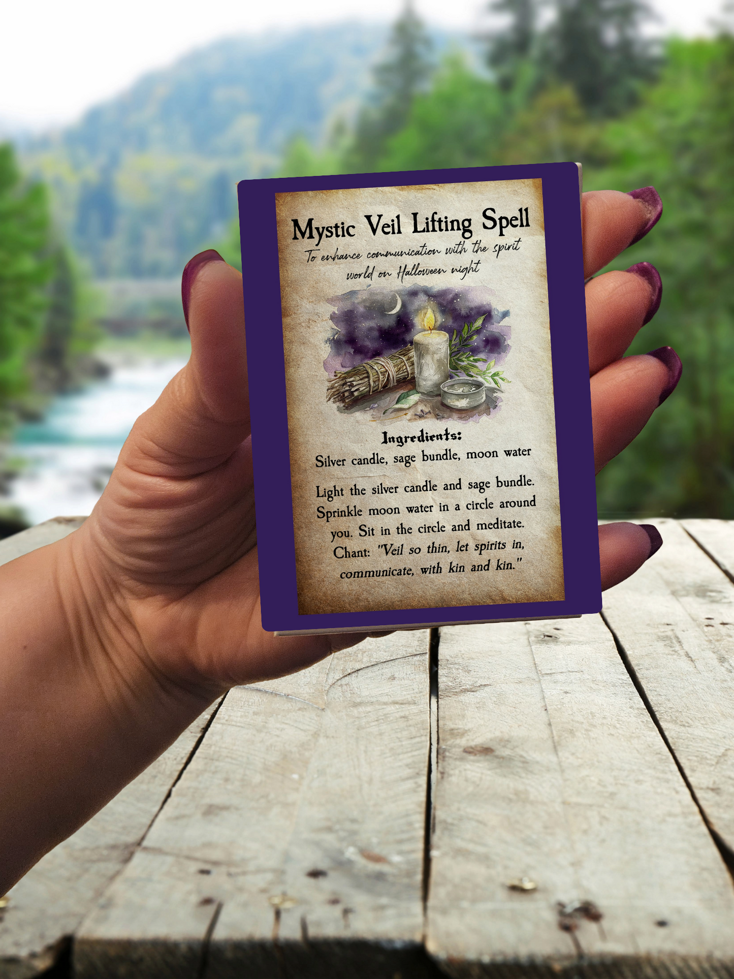 Halloween Spell Card Magnets Pre-made