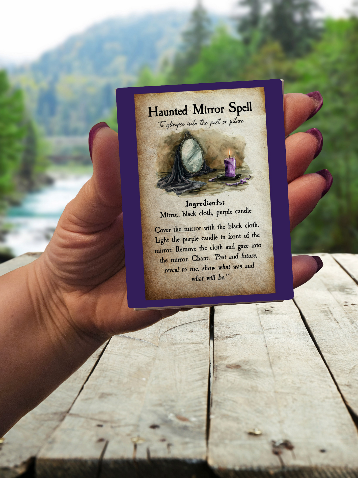 Halloween Spell Card Magnets Pre-made