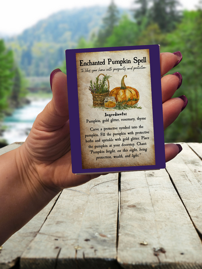 Halloween Spell Card Magnets Pre-made